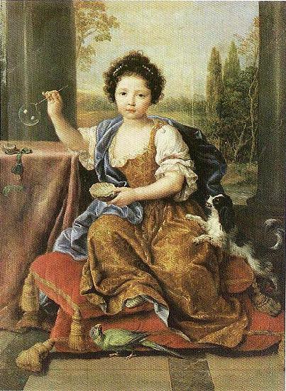 Pierre Mignard Madchen mit den Seifenblasen oil painting image